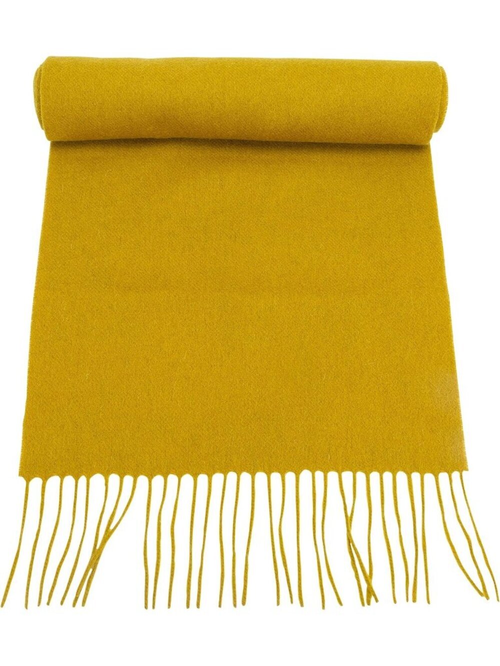Women's Mustard Solid Virgin Wool Warm Soft Luxurious Imported Scarf